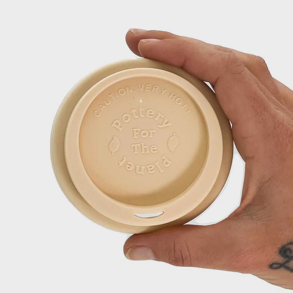 Pottery for the Planet | Replacement Travel Cup Lid Small Cream - Cove. Beach Essentials