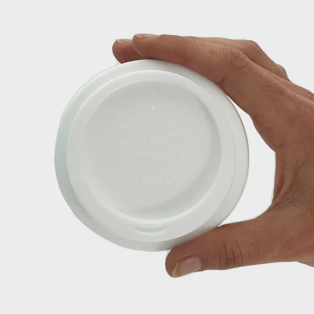 Pottery for the Planet | Replacement Travel Cup Lid Small White - Cove. Beach Essentials