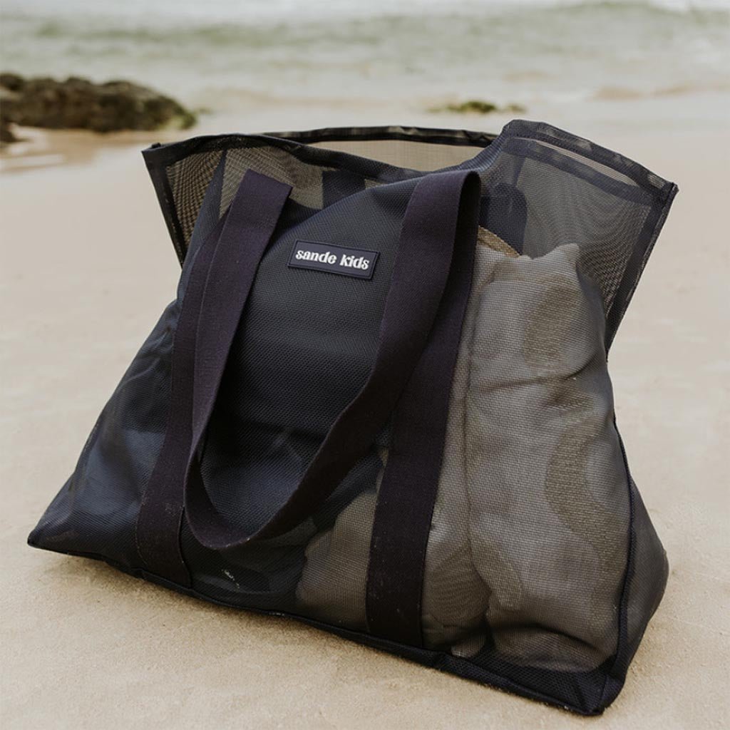 SANDE | Beach Hauler Mesh Beach Bag - Deep Sea - Cove. Beach Essentials