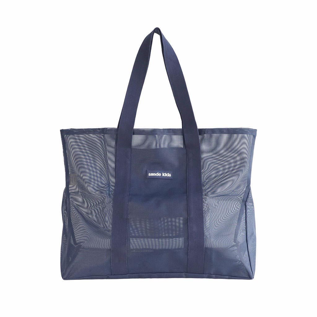SANDE | Beach Hauler Mesh Beach Bag - Deep Sea - Cove. Beach Essentials
