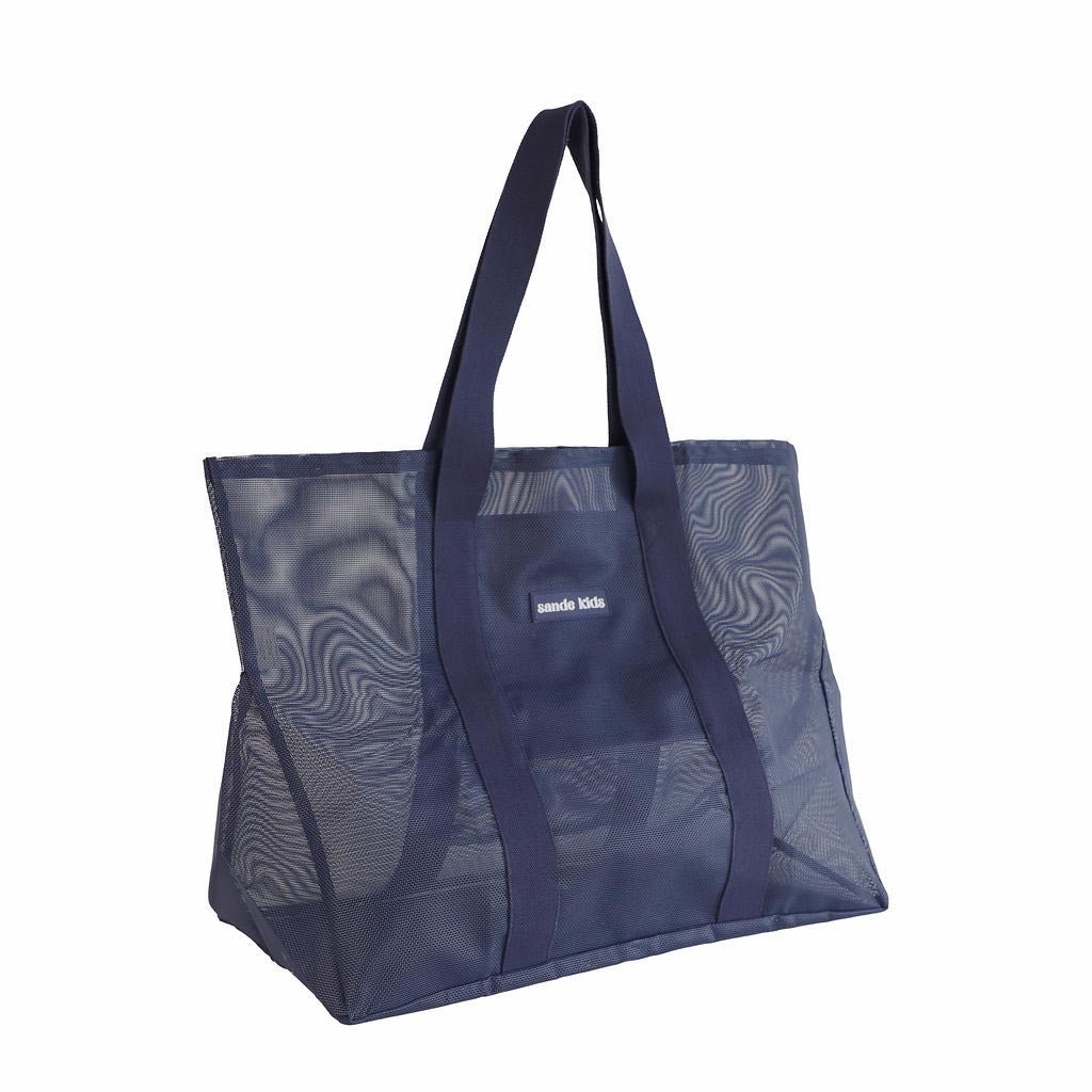 SANDE | Beach Hauler Mesh Beach Bag - Deep Sea - Cove. Beach Essentials