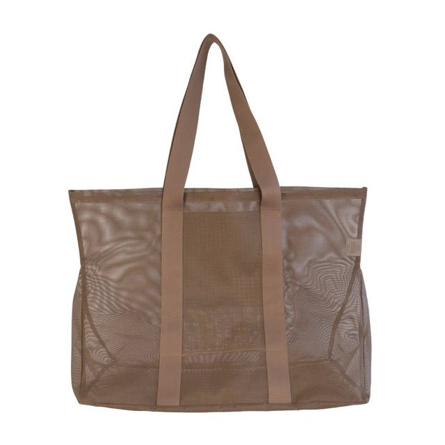 SANDE | Beach Hauler Mesh Beach Bag - Espresso - Cove. Beach Essentials