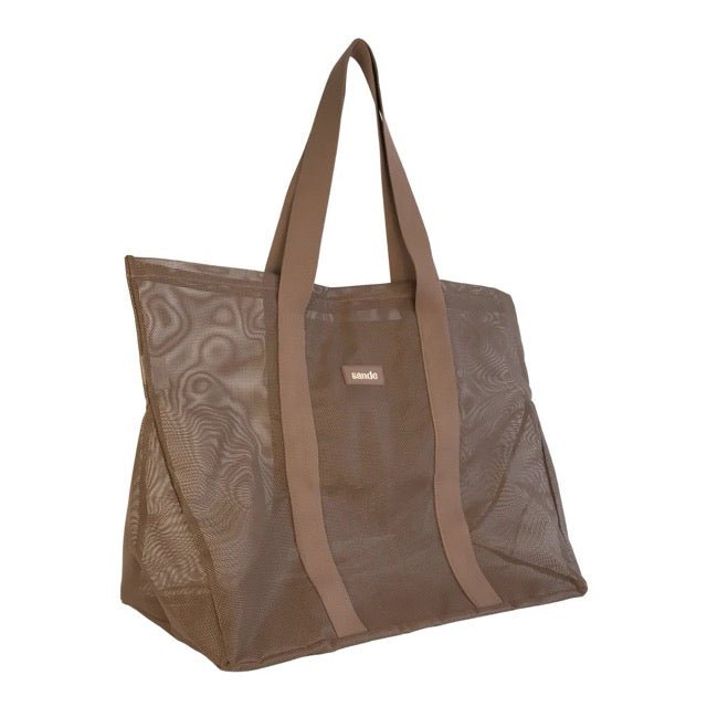 SANDE | Beach Hauler Mesh Beach Bag - Espresso - Cove. Beach Essentials