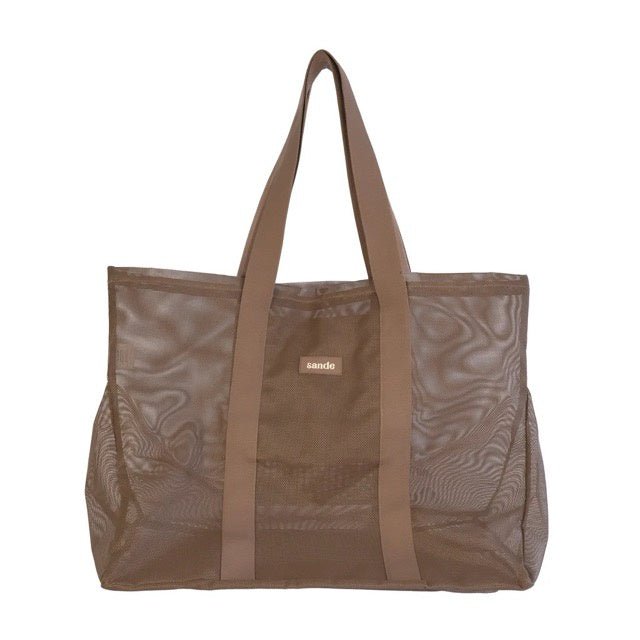 SANDE | Beach Hauler Mesh Beach Bag - Espresso - Cove. Beach Essentials