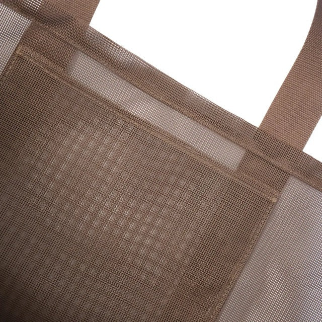 SANDE | Beach Hauler Mesh Beach Bag - Espresso - Cove. Beach Essentials