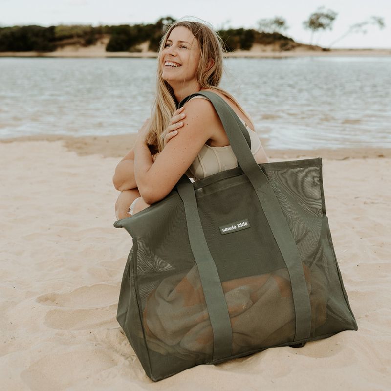 SANDE | Beach Hauler Mesh Beach Bag - Pandanus - Cove. Beach Essentials