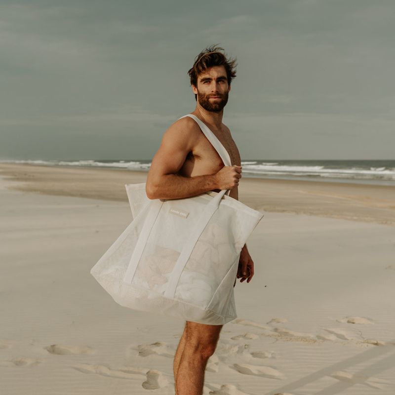 SANDE | Beach Hauler Mesh Beach Bag - Sand - Cove. Beach Essentials