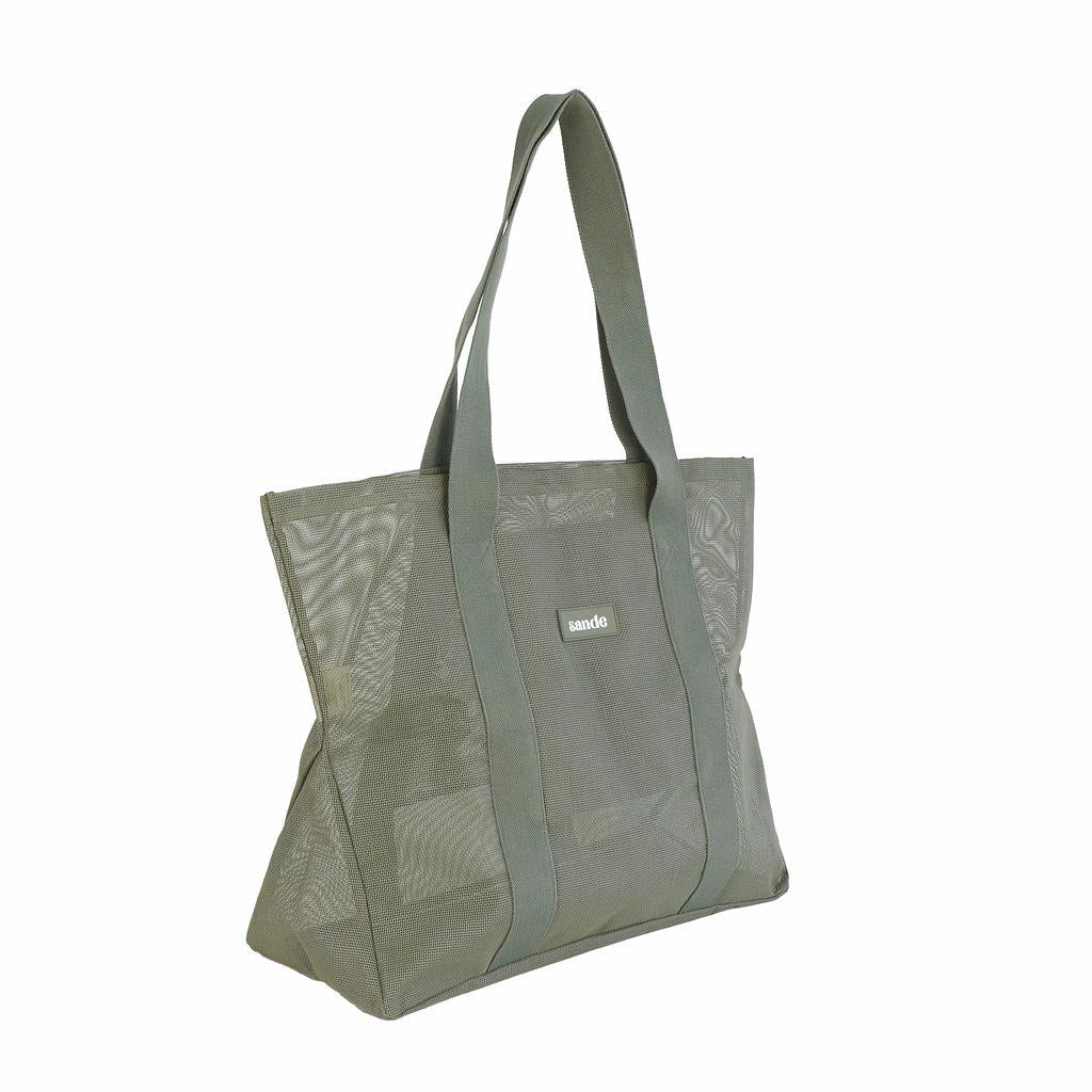 SANDE | Beach Hauler- Mini Mesh Beach Bag – Pandanus - Cove. Beach Essentials