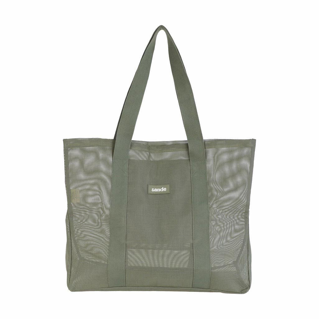 SANDE | Beach Hauler- Mini Mesh Beach Bag – Pandanus - Cove. Beach Essentials