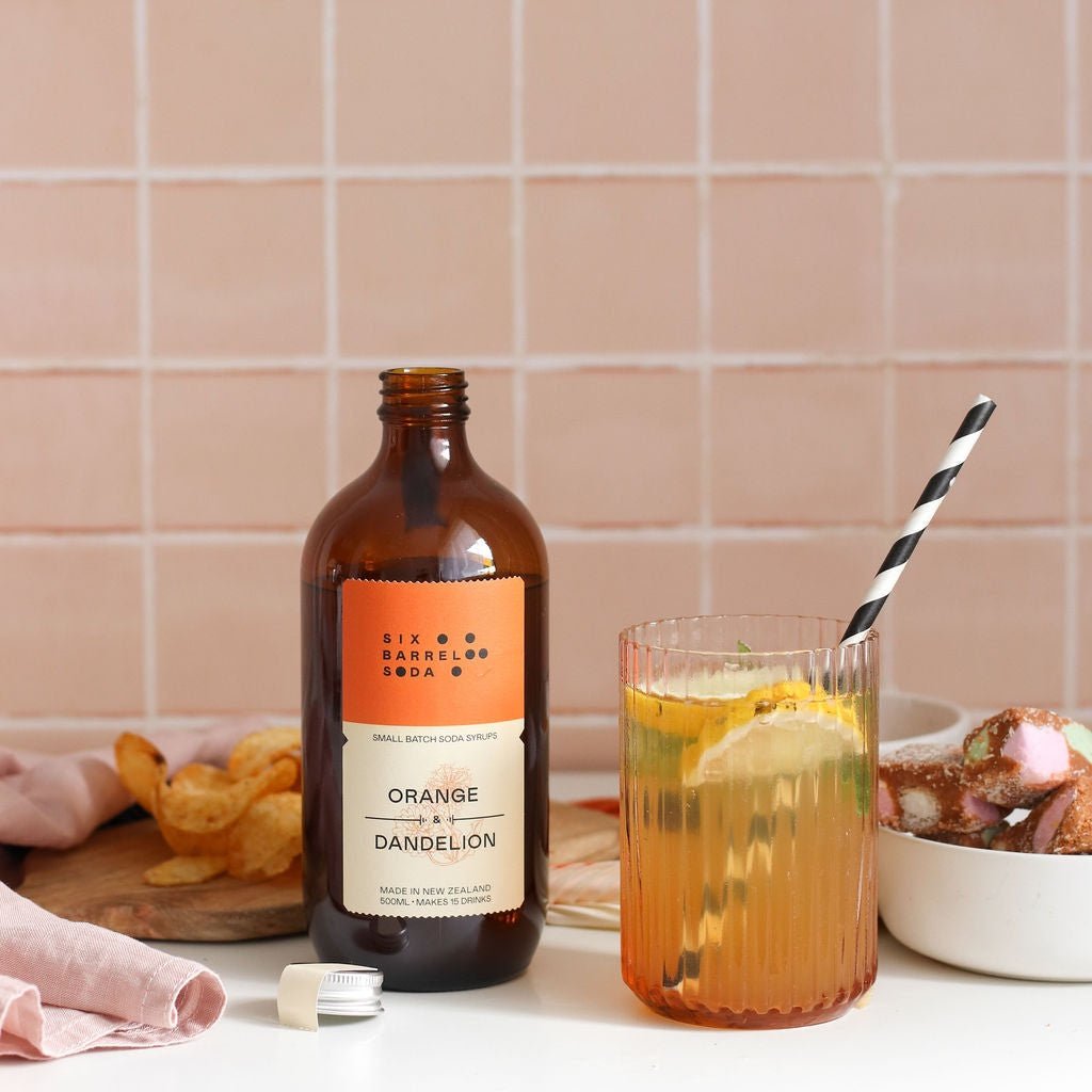 Six Barrel Soda | Syrup - Orange Dandelion - Cove. Beach Essentials