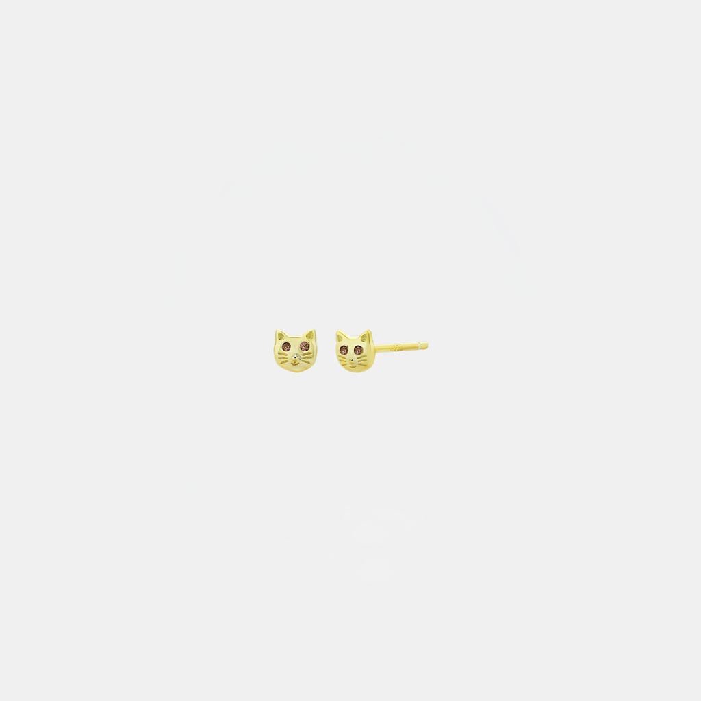 SOPHIE | Kitty Studs Gold Plated - Cove. Beach Essentials