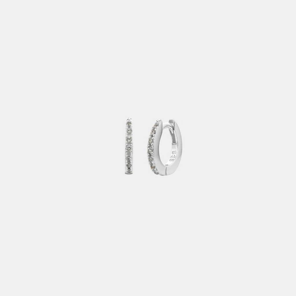 SOPHIE | Mini Rock Huggies Clear - Silver - Cove. Beach Essentials