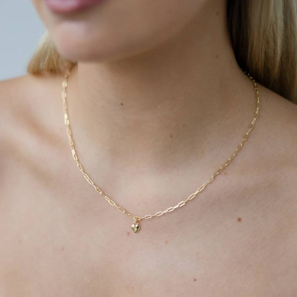 SOPHIE | Sweetheart Mini Link Necklace - Gold - Cove. Beach Essentials