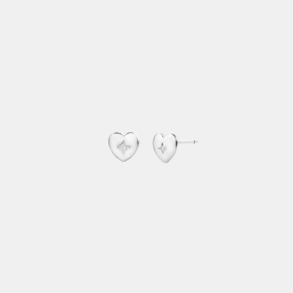 SOPHIE  | Sweetheart Studs Silver - Cove. Beach Essentials
