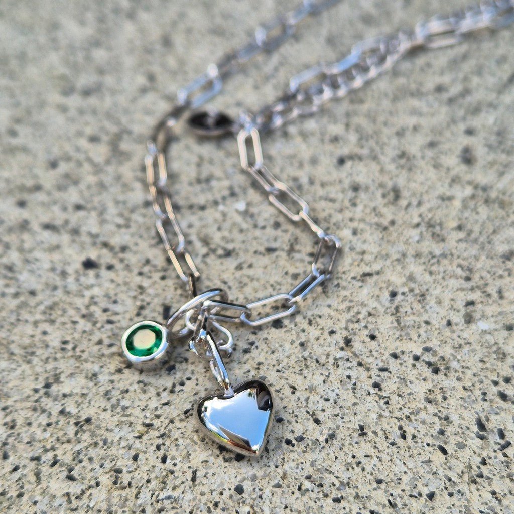 Sorella Of May | Ava Sterling Silver Paperclip Chain Charm Necklace - Cove. Beach Essentials