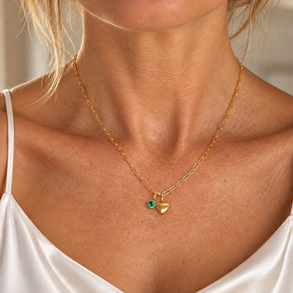Sorella Of May | Ava Sterling Silver Paperclip Chain Charm Necklace - Cove. Beach Essentials