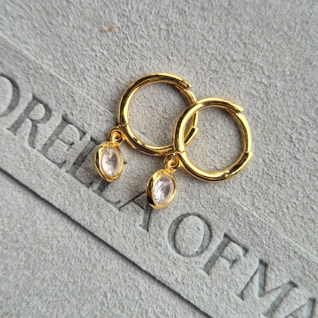 Sorella Of May | Lumi Sterling Silver Huggie Drop Earrings - Cove. Beach Essentials
