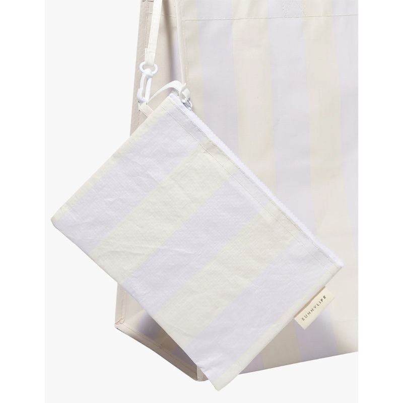 SunnyLife | Carryall Beach Bag Rio Sun Pastel Lilac Stripe - Cove. Beach Essentials