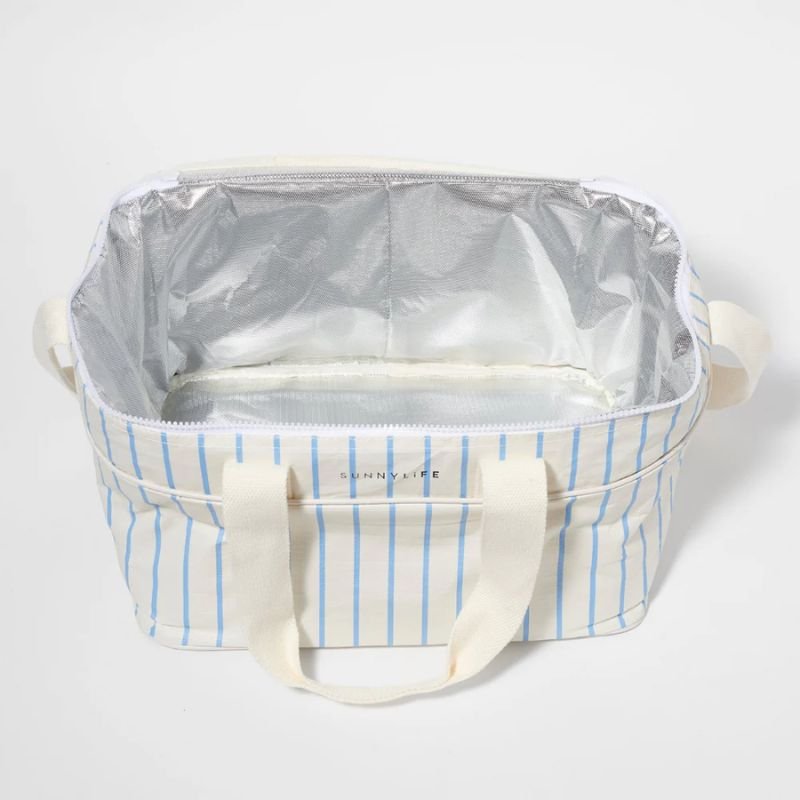 SunnyLife | Cooler Bag Le Weekend Mid Blue-Cream - Cove. Beach Essentials
