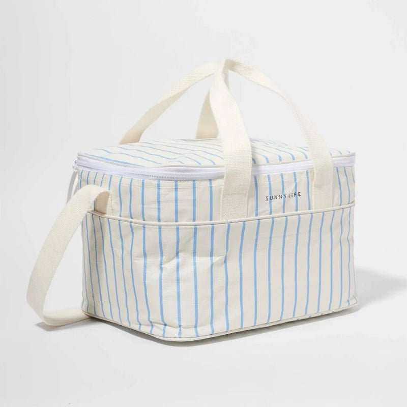 SunnyLife | Cooler Bag Le Weekend Mid Blue-Cream - Cove. Beach Essentials