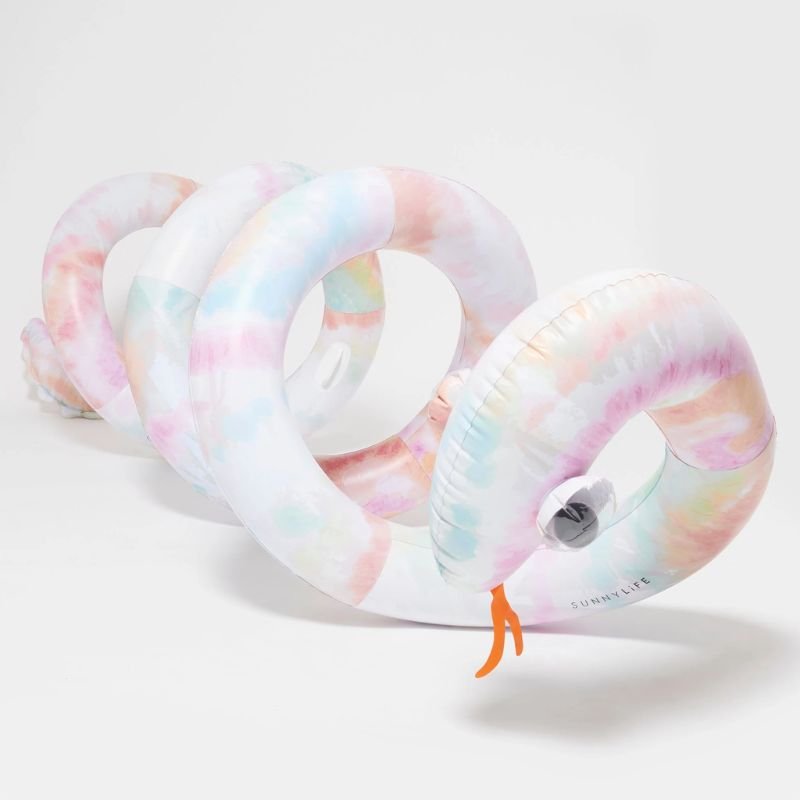 SunnyLife | Giant Inflatable Noodle Snake Tie Dye Multi - Cove. Beach Essentials