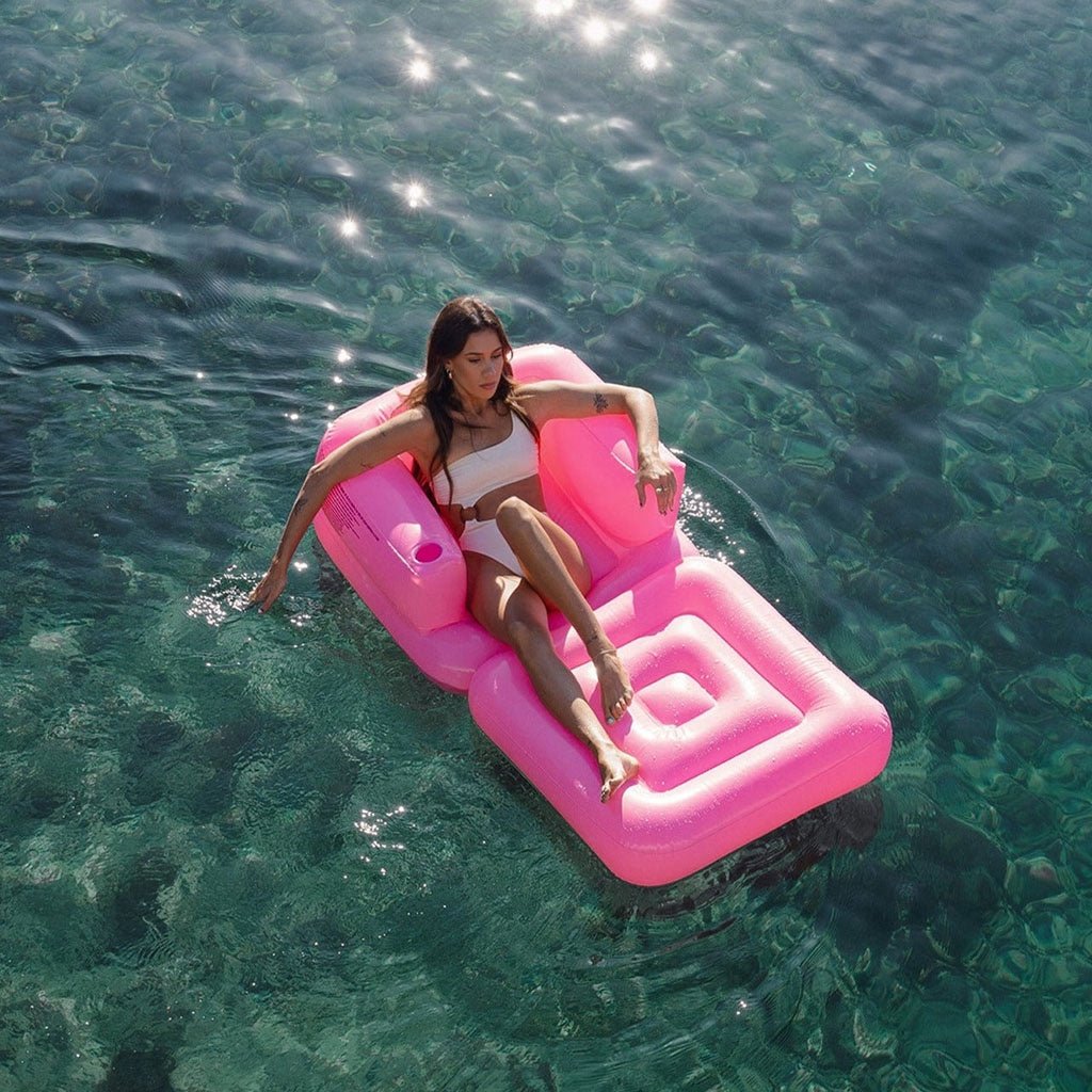 SunnyLife | Inflatable Lilo Chair Neon Pink - Cove. Beach Essentials