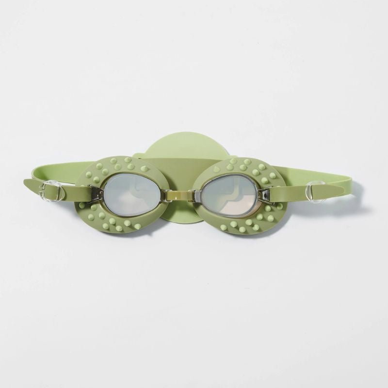 SunnyLife | Kids Swim Goggles Cookie the Croc Khaki - Cove. Beach Essentials