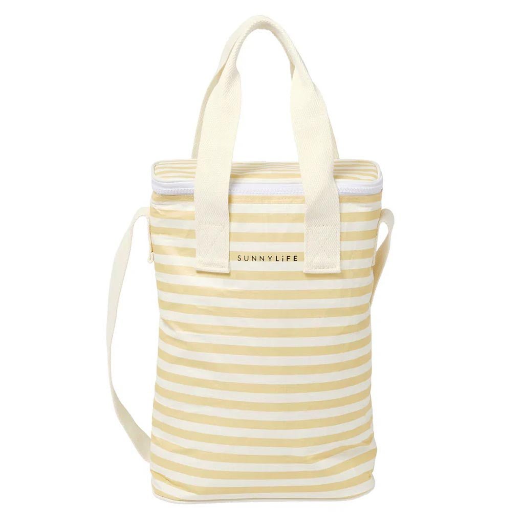 SunnyLife | Light Cooler Drinks Bag Butternut Stripe - Cove. Beach Essentials