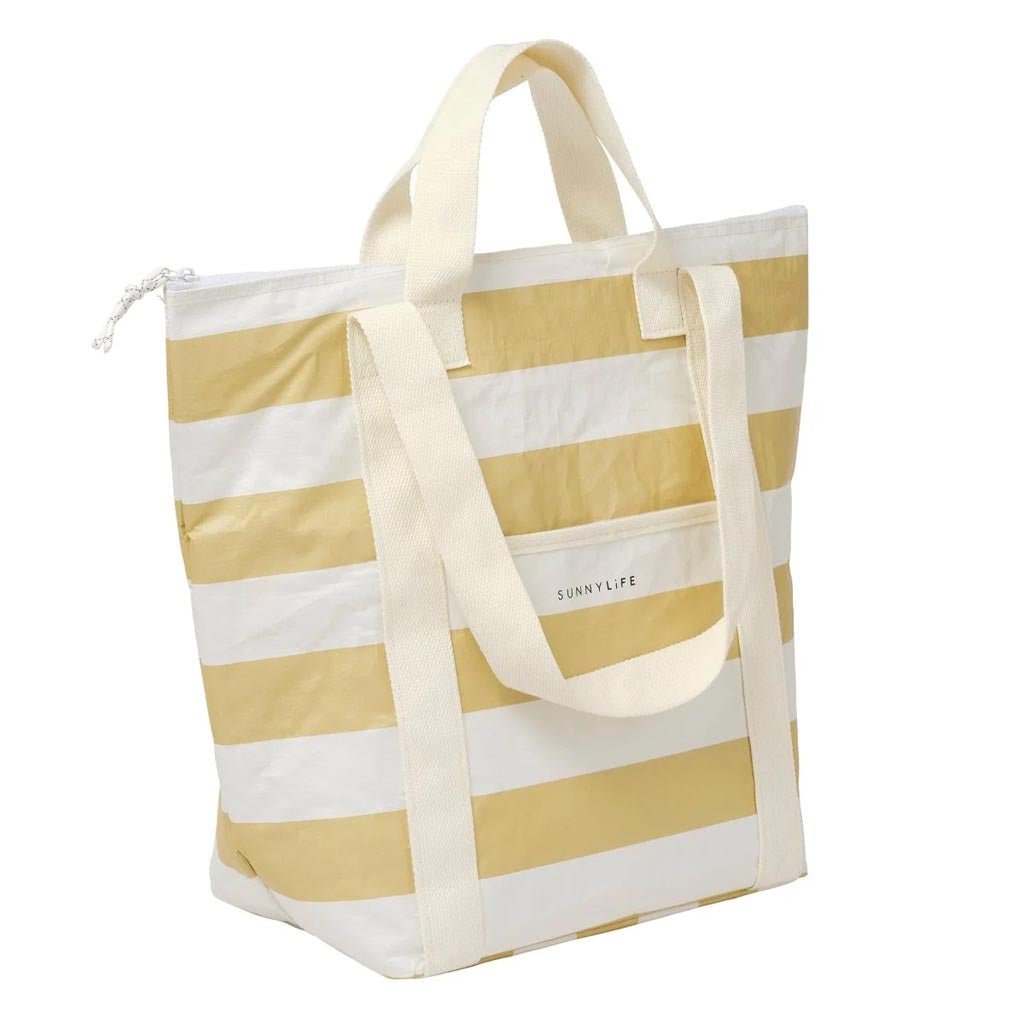 SunnyLife | Light Cooler Tote Butternut Stripe - Cove. Beach Essentials
