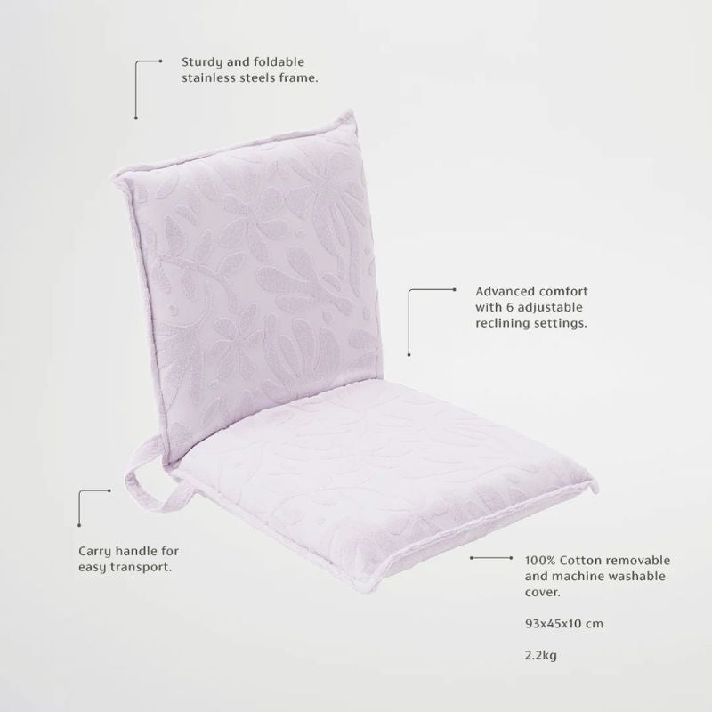 SunnyLife | Luxe Folding Seat Rio Sun Pastel Lilac - Cove. Beach Essentials