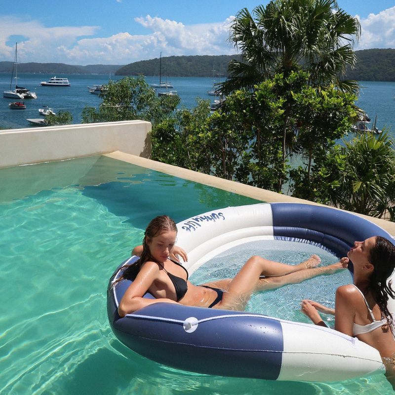 SunnyLife | Luxe Twin Hammock Float Le Weekend Navy - Cove. Beach Essentials