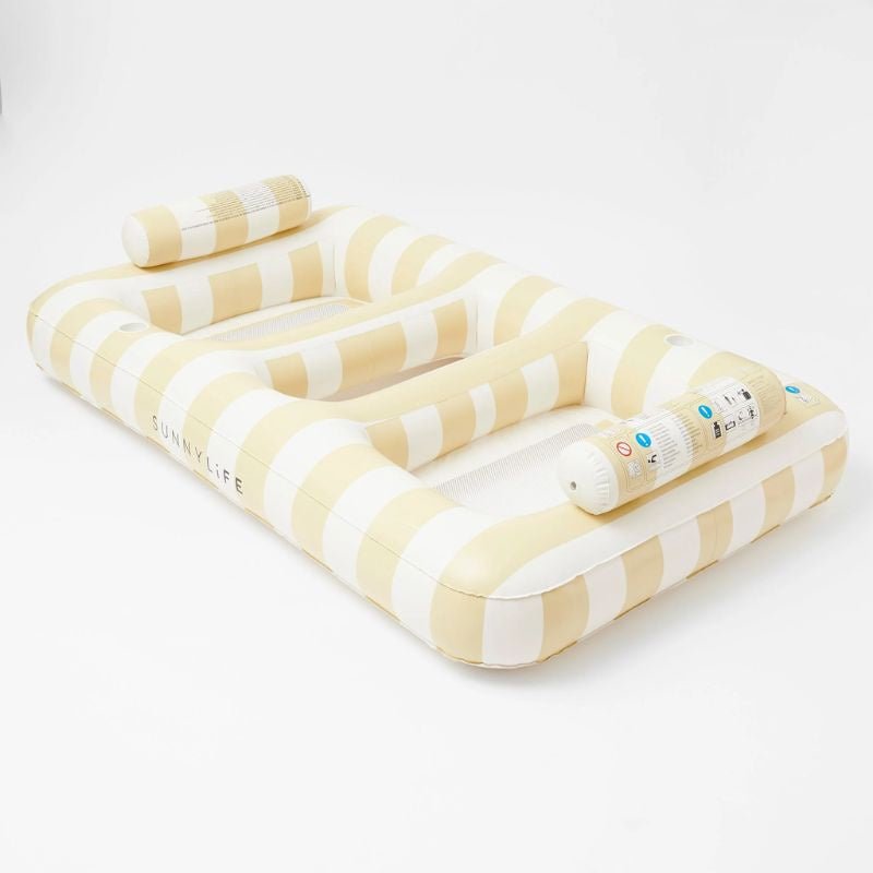 SunnyLife | Luxe Twin Hammock Float Mango Bay Soft Mustard - Cove. Beach Essentials