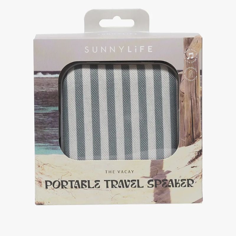 SunnyLife | Portable Travel Speaker The Vacay Olive Stripe - Cove. Beach Essentials