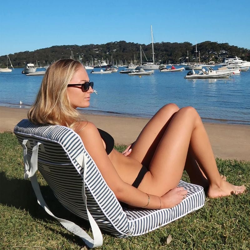 Sunnylife Take Anywhere folding chair in Resort Stripe