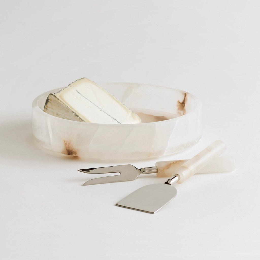 The Collective Santo Alabaster Cheese Tools - Set of 2 - Cove. Beach Essentials