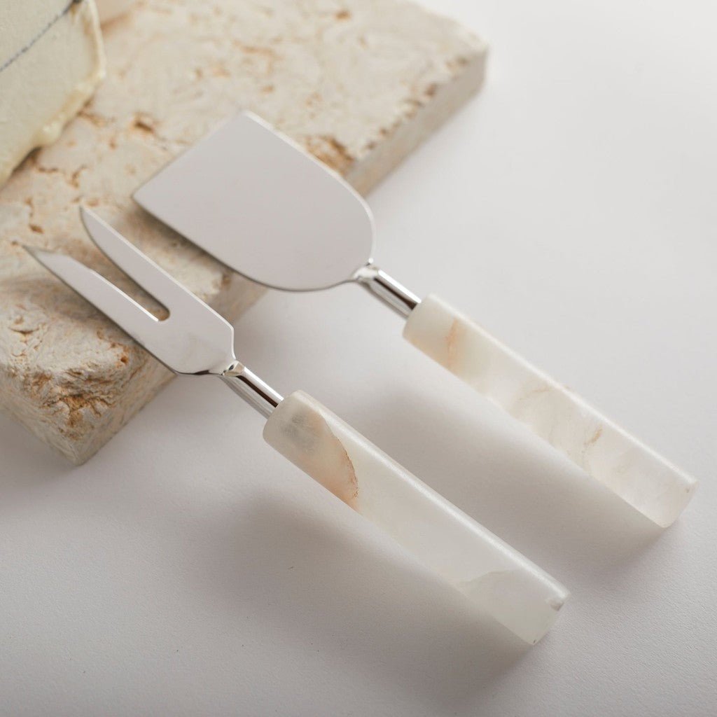 The Collective Santo Alabaster Cheese Tools - Set of 2 - Cove. Beach Essentials