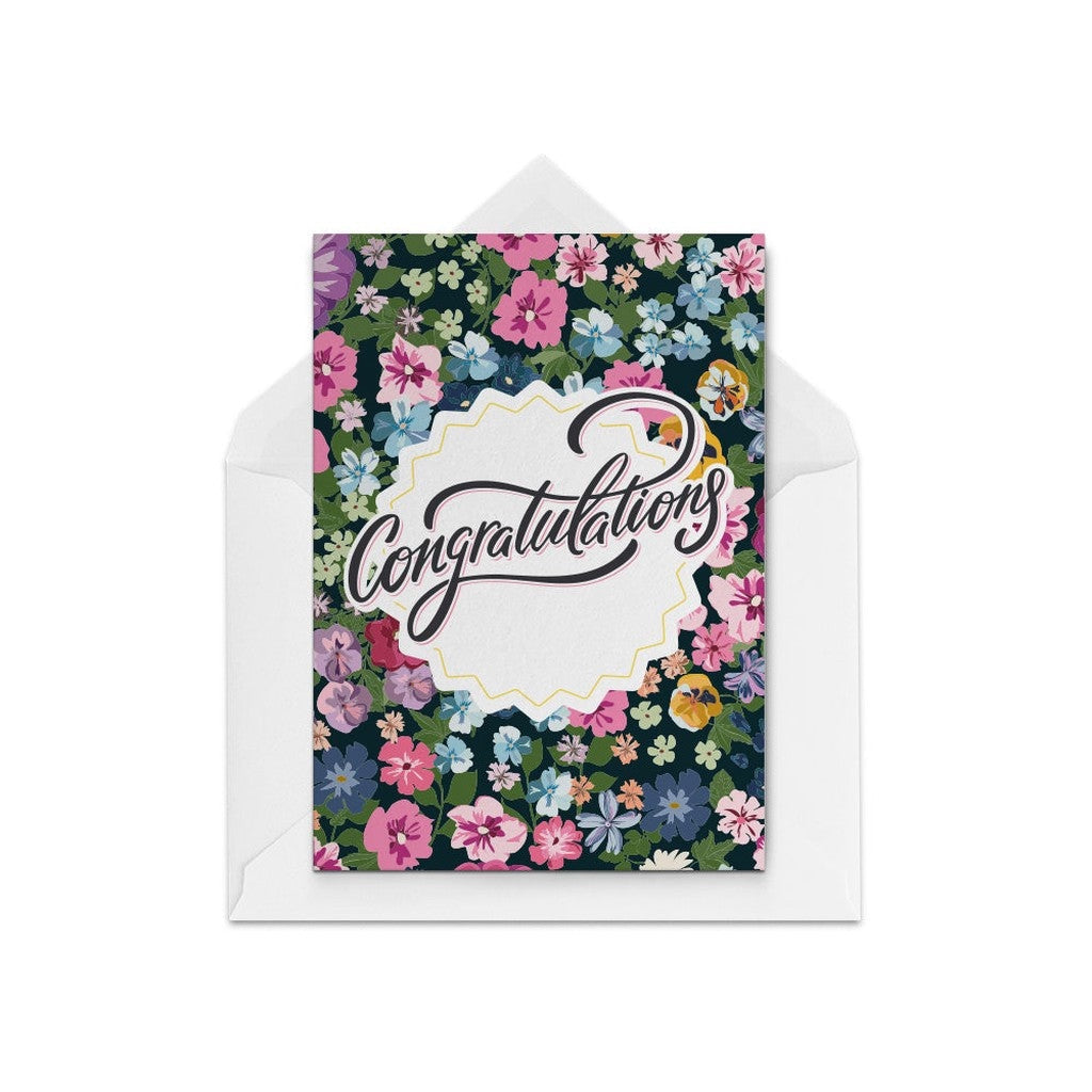 The Paper People Congratulations Daisies card with envelope