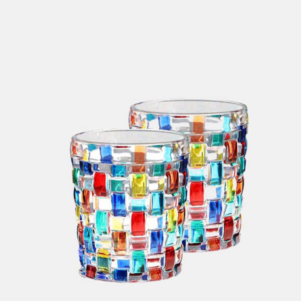 TUTU | Antoni Hand-Painted Crystal Tumbler - Ruby - Cove. Beach Essentials