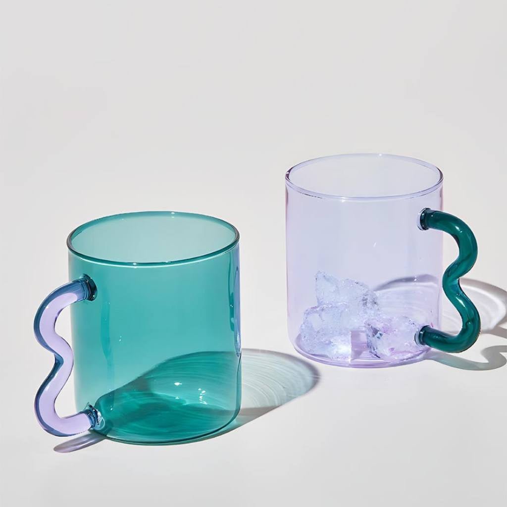 TUTU | Bonbon Glass Cup - Purple &amp; Turquoise - Cove. Beach Essentials