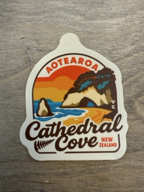 VAF | Cathedral Cove Aotearoa Sticker - Cove. Beach Essentials