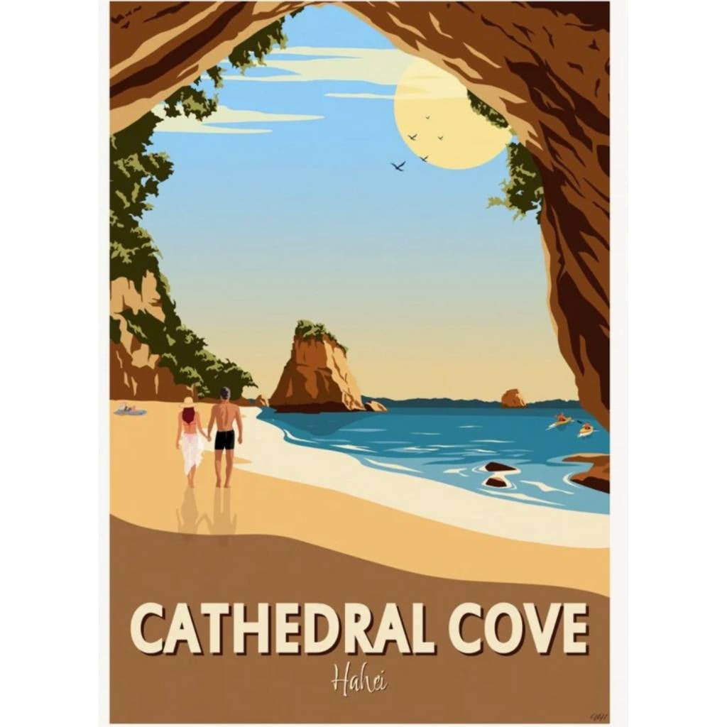 Viva | Cathedral Cove Daytime Fridge Magnet - Cove. Beach Essentials