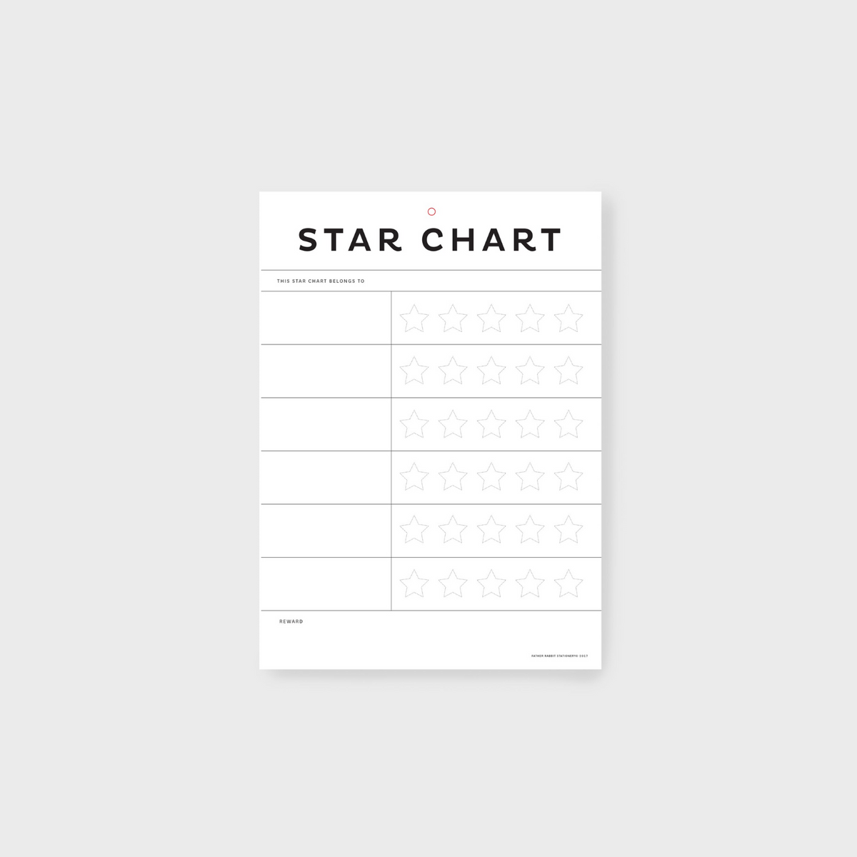 Father Rabbit Stationery | A4 Star Chart