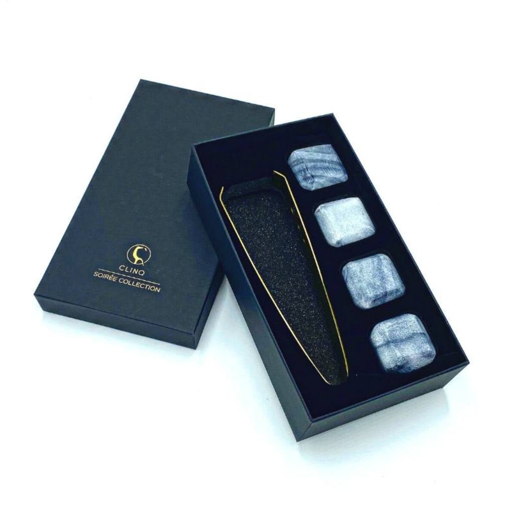 Whisky Stones Set with Tongs - Cove. Beach Essentials