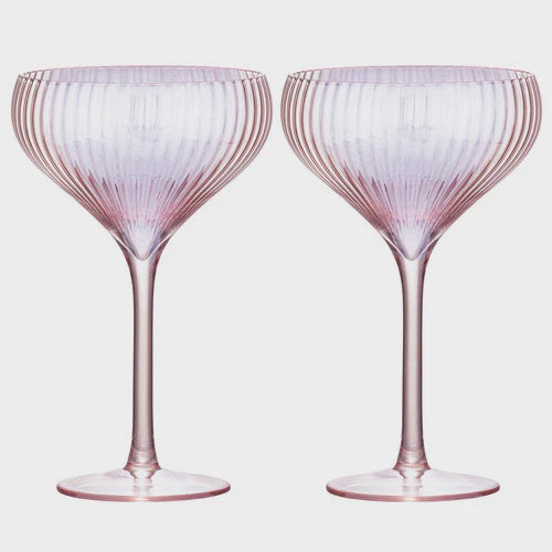 Ladelle | Thalia Pink Quartz 2pk Cocktail Glass