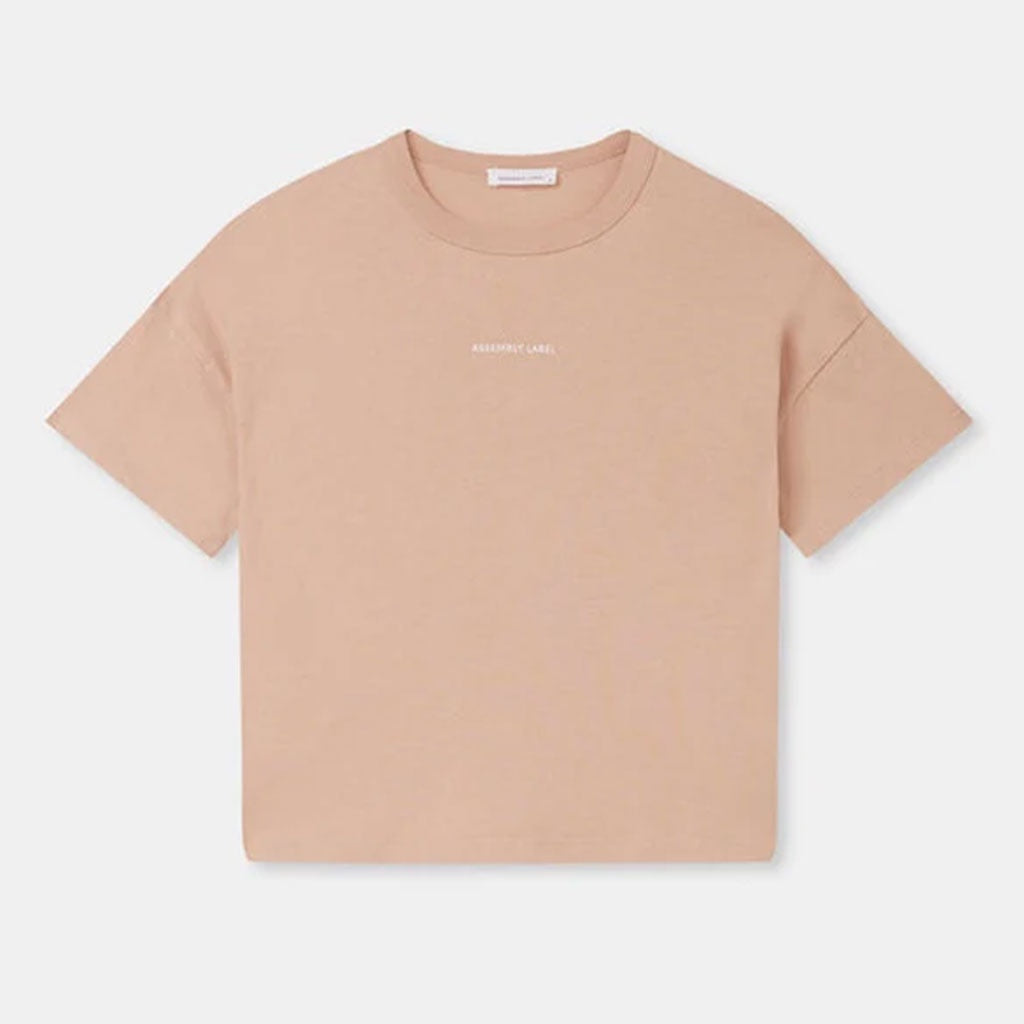 Assembly Kids Established Tee Pink Salt/White