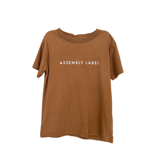 Assembly Kids Logo Tee Burnt Ochre/White