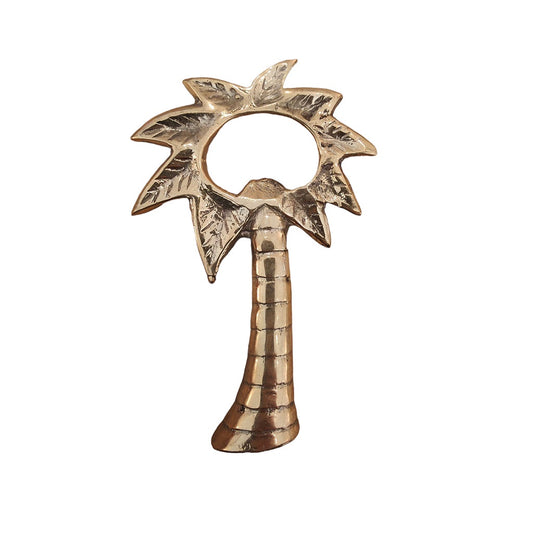 Cove. Brass Bottle Opener - Palm Tree Spiky