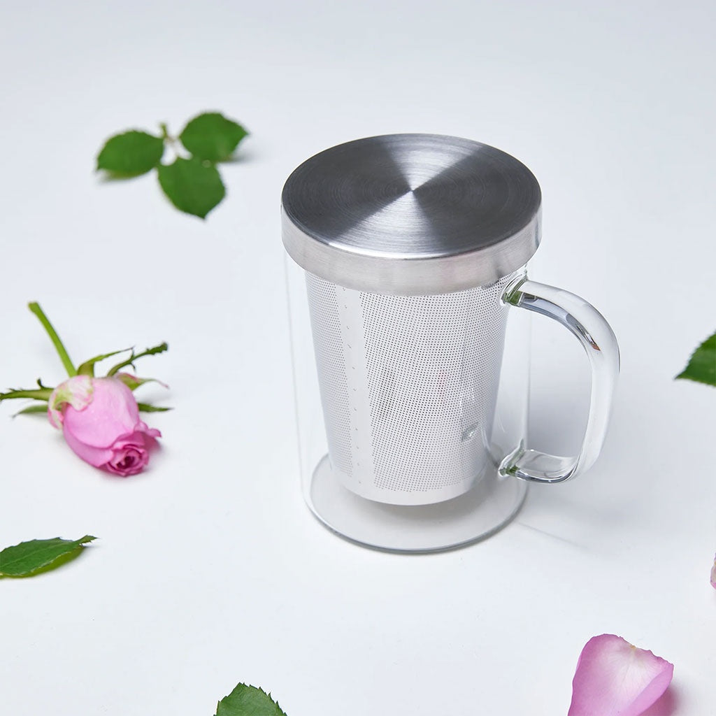 Forage & Bloom Glass Tea Cup + Infuser