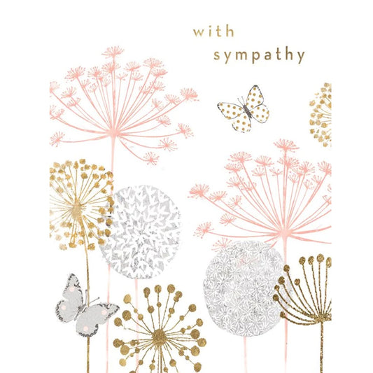 Greeting card - Hammond Gower - With Sympathy - dandelions