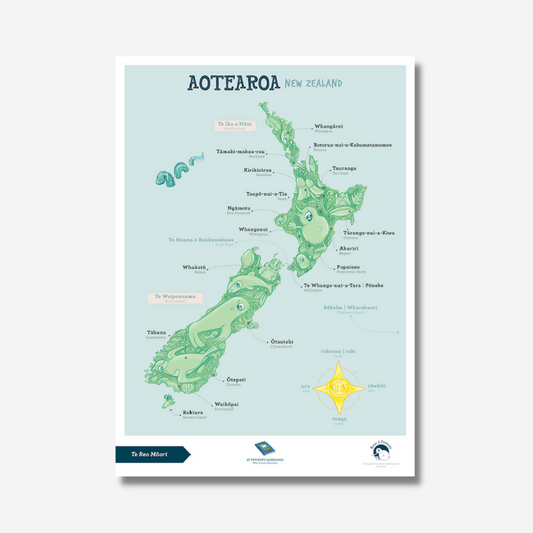 Illustrated Publishing Poster A3 - Aotearoa - Te Reo Māori